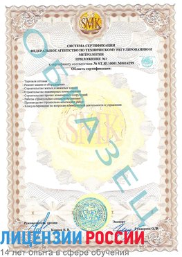 Образец сертификата соответствия (приложение) Челябинск Сертификат ISO 14001